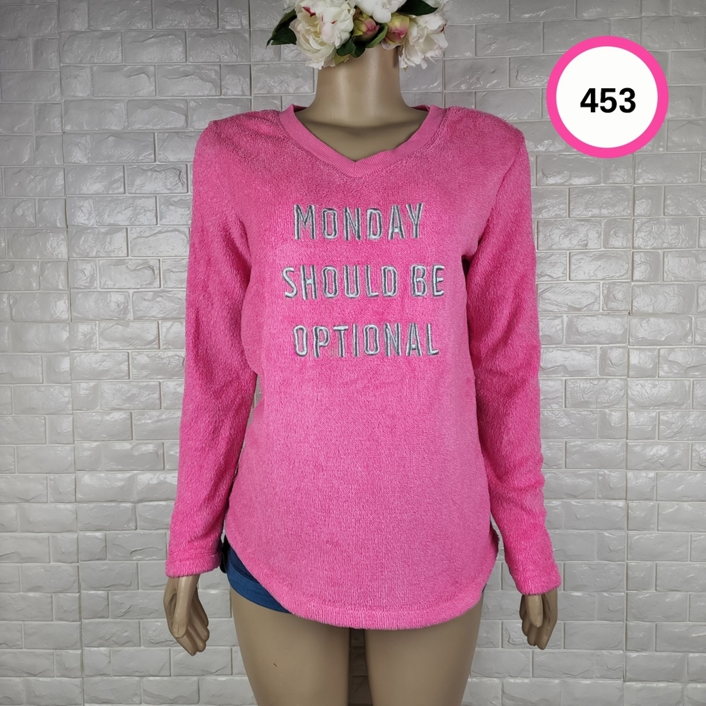 Secret Treasures Medium Pink Pajama Top Soft Cozy Sleepwear Lounge Shirt
